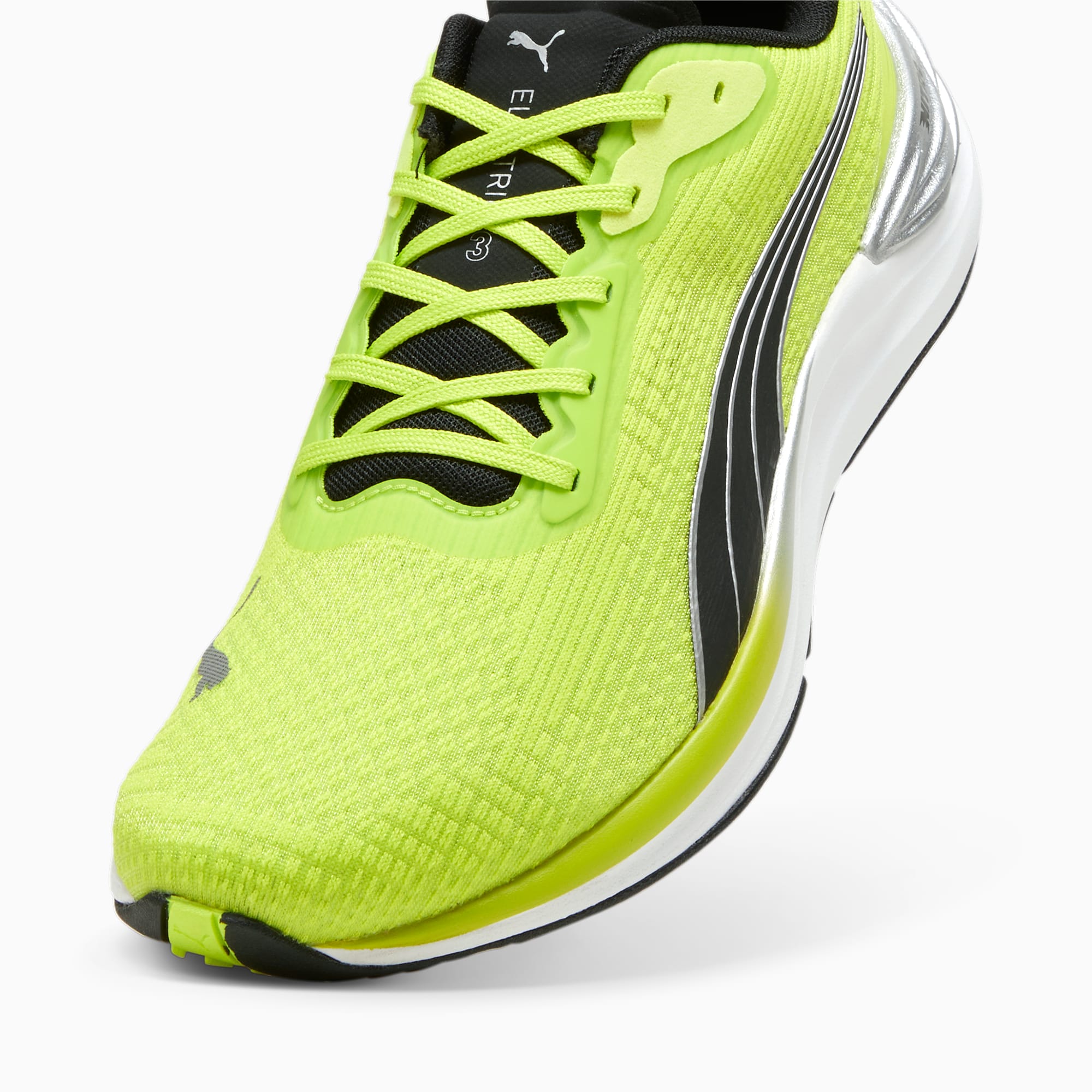 PUMA Electrify NITROâ¢ 3 hardloopschoenen, Groen/Zwart/Zilver